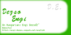 dezso engi business card